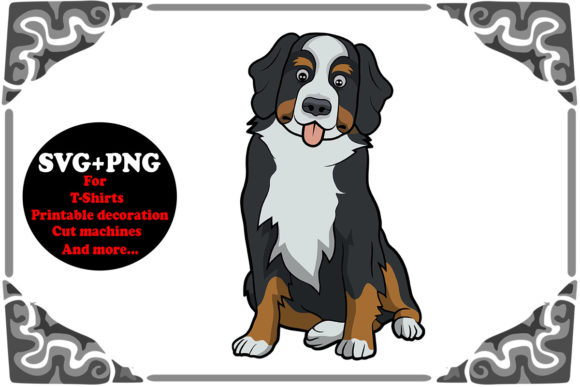 Bernese Mountain Dog SVG and PNG