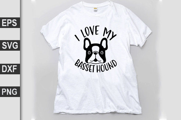 Dog SVG Design: I Love My Basset Hound