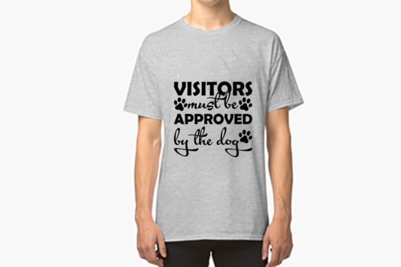 Dog SVG Design: Visitors Must B E Approved